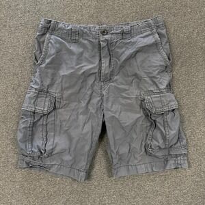 Modern Union Cargo Shorts Mens 30 Blue Gray Good Utility Multi Pocket Gorpcore